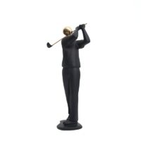 Statue homme golfeur en résine