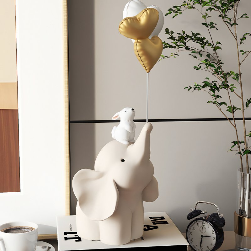 Statue éléphant pour enfant en résine