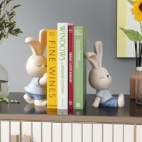 Statue serre livre lapin mignon bleu